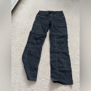 black kuhl hiking pants attachable pant leg